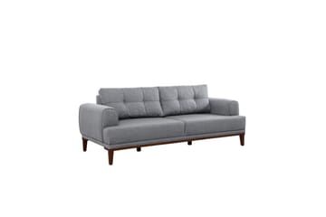 Sofasett Valsot Grå / Valnøtt - Grå / Valnøtt - Møbler - Sofaer - Sofagrupper