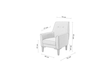 Sofasett Valsot Mørk blå / Valnøtt - Mørk blå / Valnøtt - Møbler - Sofaer - Sofagrupper