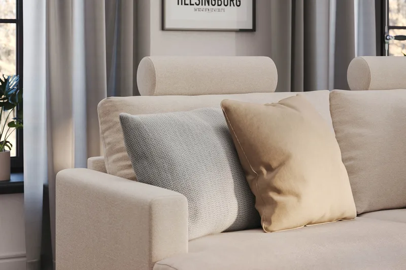 Menard Compact Nakkestøtte Sofa 51 cm - Beige - Møbler - Sofaer - Sofatilbehør - Nakkestøtte sofa