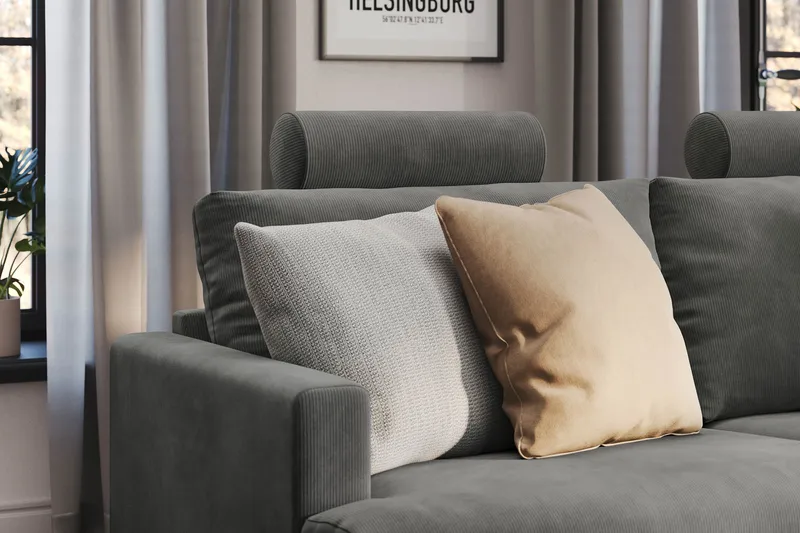 Menard Compact Nakkestøtte Sofa 51 cm - Grå - Møbler - Sofaer - Sofatilbehør - Nakkestøtte sofa