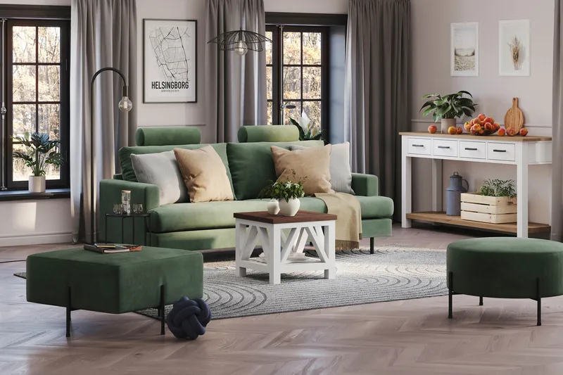 Menard Compact Nakkestøtte Sofa 51 cm - Grønn - Møbler - Sofaer - Sofatilbehør - Nakkestøtte sofa