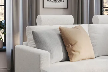 Menard Compact Nakkestøtte Sofa 51 cm - Hvit - Møbler - Sofaer - Sofatilbehør - Nakkestøtte sofa