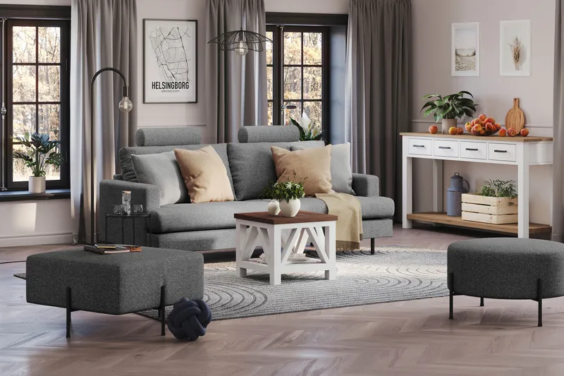 Menard Compact Nakkestøtte Sofa 51 cm - Mørkegrå - Møbler - Sofaer - Sofatilbehør - Nakkestøtte sofa