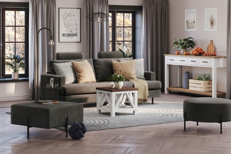 Menard Compact Nakkestøtte Sofa 51 cm - Mørkegrå - Møbler - Sofaer - Sofatilbehør - Nakkestøtte sofa
