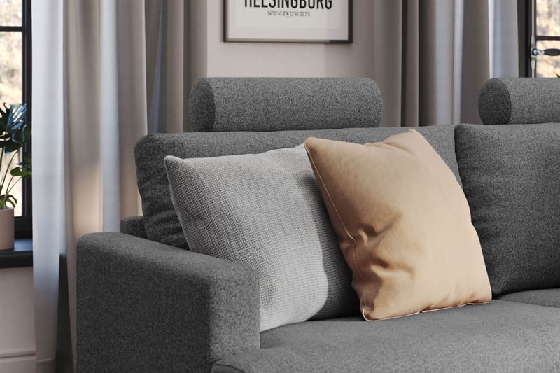 Menard Compact Nakkestøtte Sofa 51 cm - Mørkegrå - Møbler - Sofaer - Sofatilbehør - Nakkestøtte sofa