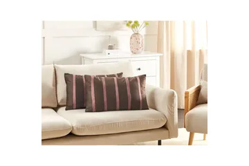 Pynteputer Crodyline sett á 2 Brun/Rosa - Brun/Rosa - Tekstiler & tepper - Pute & putetrekk - Pynteputer