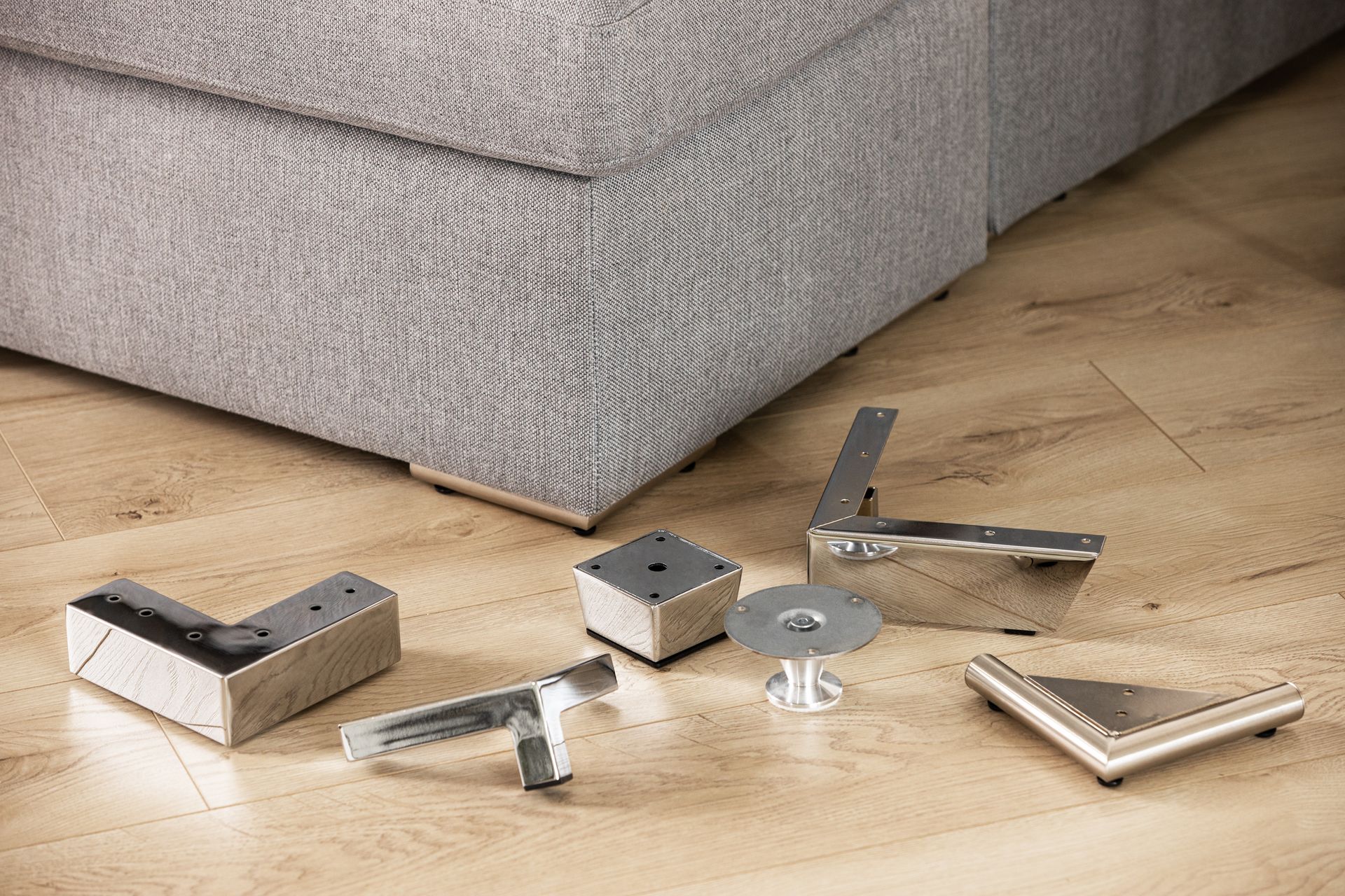 Sofaben Modell E 5 cm 4-pk - Krom - Møbler - Sofaer - Sofatilbehør - Sofaben