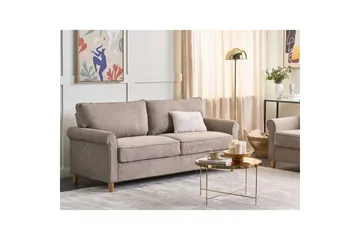 Soffa Beige||Light colored wood - Møbler - Sofaer - 3 seter sofa