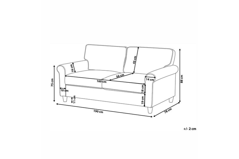 Soffa Beige||Light colored wood - Møbler - Sofaer - 3 seter sofa