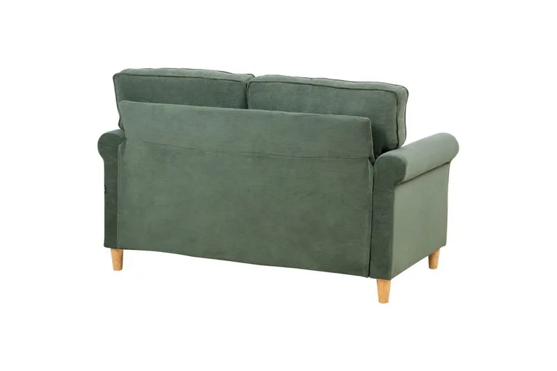 Soffa Dark green||Light colored wood - Møbler - Sofaer - 2 seter sofa