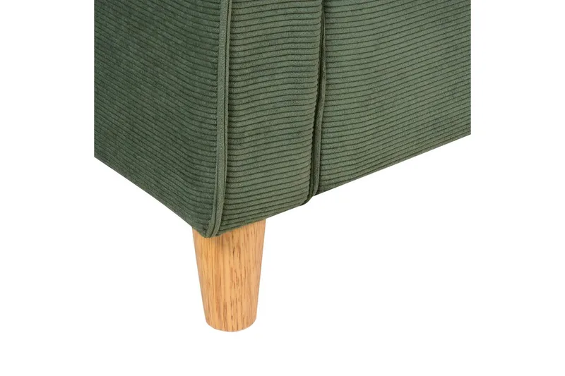 Soffa Dark green||Light colored wood - Møbler - Sofaer - 2 seter sofa