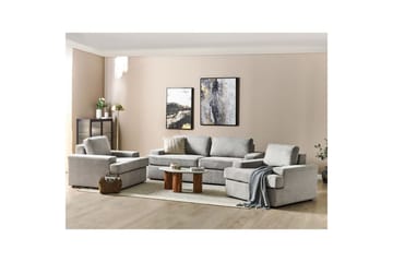 Soffgrupp Beliani Alla Beige Grey - Møbler - Sofaer - Sofagrupper