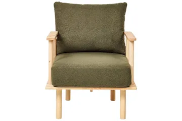Soffgrupp Beliani Asker Beige, ljust trä Green||Light colored wood - Møbler - Sofaer - Sofagrupper