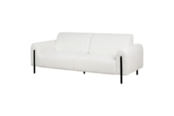 Soffgrupp Beliani Askim Beige/svart, Polyester White||Black - Møbler - Sofaer - Sofagrupper
