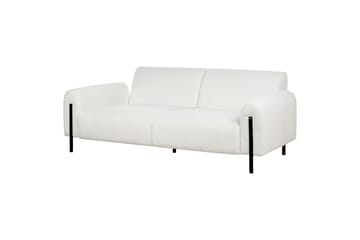 Soffgrupp Beliani Askim Beige/svart, Polyester White||Black - Møbler - Sofaer - Sofagrupper