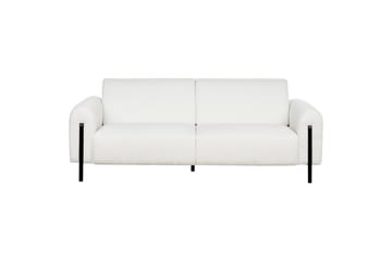 Soffgrupp Beliani Askim Beige/svart, Polyester White||Black - Møbler - Sofaer - Sofagrupper