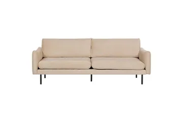 Soffgrupp Beliani Vinterbro Beige/svart, Sammet Beige - Beige - Møbler - Sofaer - Sofagrupper