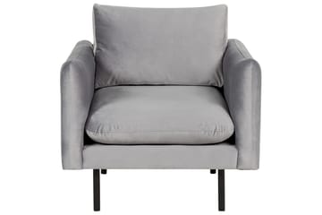 Soffgrupp Beliani Vinterbro Beige/svart, Sammet Dark grey||Black - Møbler - Sofaer - Sofagrupper