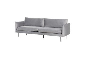 Soffgrupp Beliani Vinterbro Beige/svart, Sammet Dark grey||Black - Møbler - Sofaer - Sofagrupper