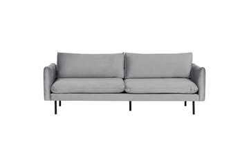 Soffgrupp Beliani Vinterbro Beige/svart, Sammet Dark grey||Black - Møbler - Sofaer - Sofagrupper