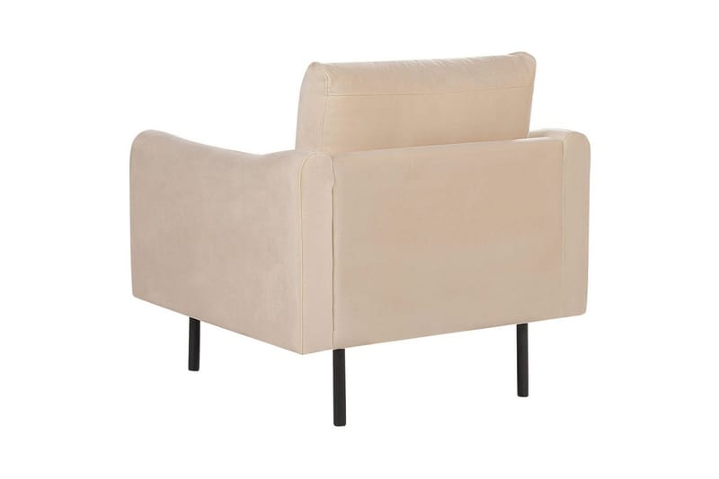 Soffgrupp med fotpall Beliani Vinterbro Beige/svart, Sammet Beige - Beige - Møbler - Sofaer - Sofagrupper