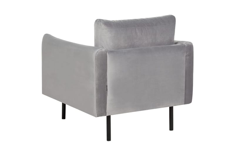 Soffgrupp med fotpall Beliani Vinterbro Beige/svart, Sammet Grey||Black - Møbler - Sofaer - Sofagrupper