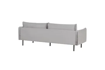 Soffgrupp med fotpall Beliani Vinterbro Beige/svart, Sammet Grey||Black - Møbler - Sofaer - Sofagrupper