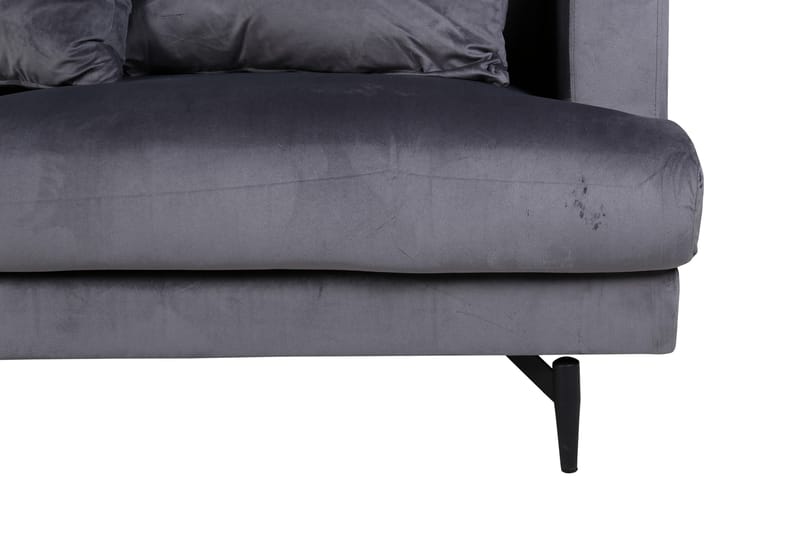 Sofia 3-seter Sofa 260 cm i Fløyel - Grå - Møbler - Sofaer - 3 seter sofa