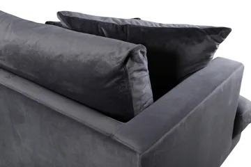 Sofia 3-seter Sofa 260 cm i Fløyel - Grå - Møbler - Sofaer - 3 seter sofa
