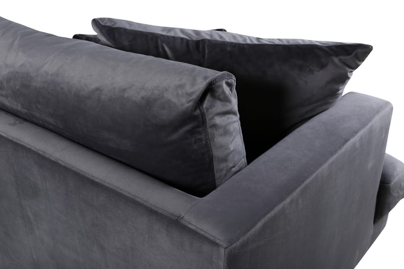 Sofia 3-seter Sofa 260 cm i Fløyel - Grå - Møbler - Sofaer - 3 seter sofa