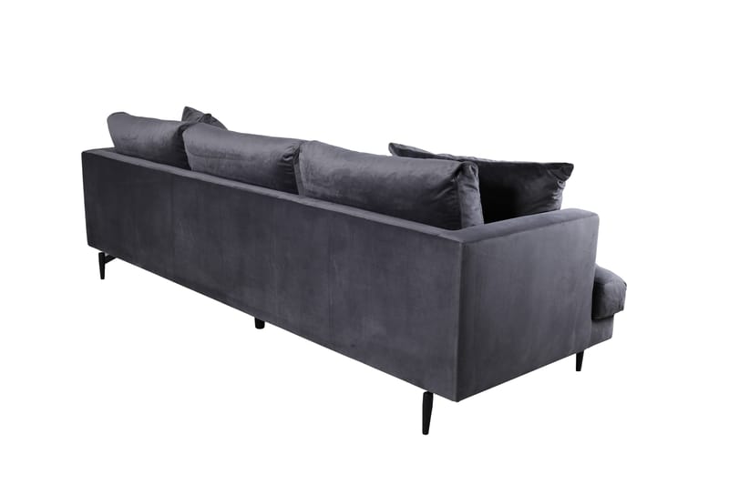 Sofia 3-seter Sofa 260 cm i Fløyel - Grå - Møbler - Sofaer - 3 seter sofa