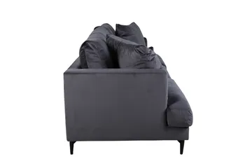 Sofia 3-seter Sofa 260 cm i Fløyel - Grå - Møbler - Sofaer - 3 seter sofa