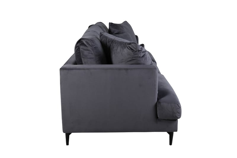 Sofia 3-seter Sofa 260 cm i Fløyel - Grå - Møbler - Sofaer - 3 seter sofa