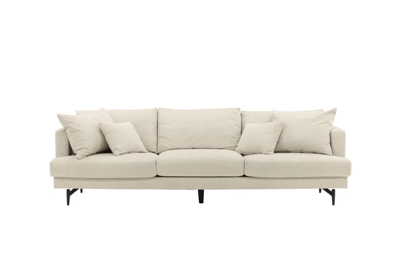 Sofia 3-seter Sofa 260 cm i Kordfløyel - Beige - Møbler - Sofaer - 3 seter sofa