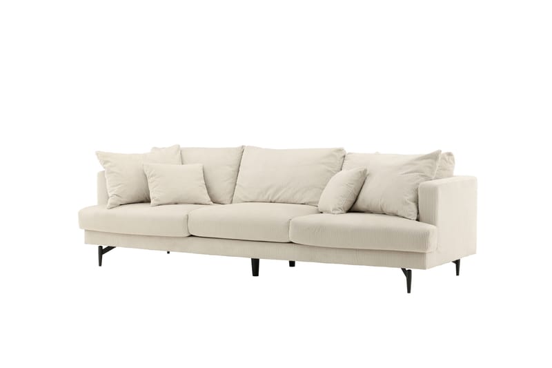 Sofia 3-seter Sofa 260 cm i Kordfløyel - Beige - Møbler - Sofaer - 3 seter sofa
