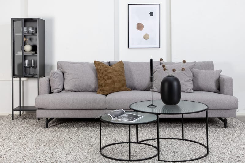 Sofia 3-seter Sofa 260 cm i Stoff - Grå - Møbler - Sofaer - 3 seter sofa