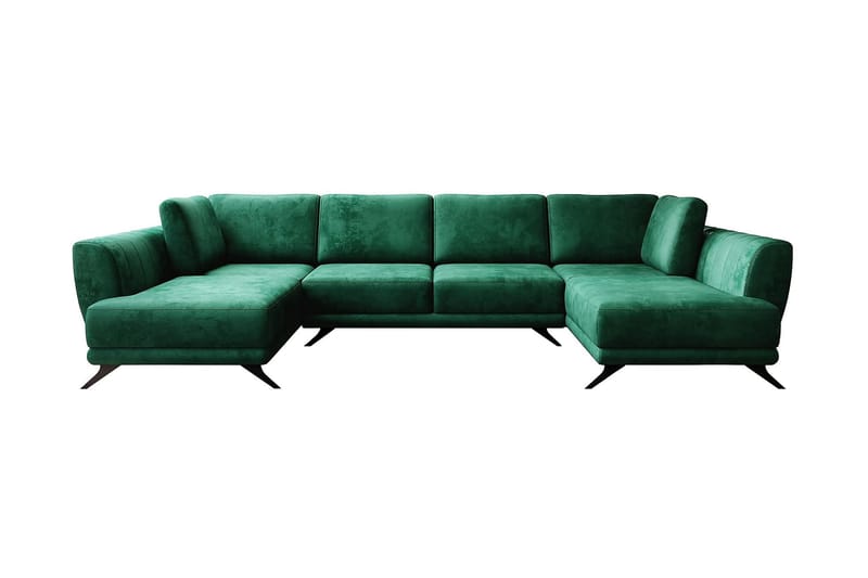 Sovesofa Dobbeltsjeselong Kazuma - Grønn - Møbler - Sofaer - Sovesofaer - Langsgående sovesofa
