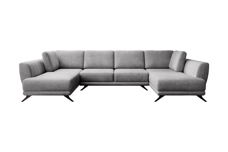 Sovesofa Dobbeltsjeselong Kazuma - Lysegrå - Møbler - Sofaer - Sovesofaer - Langsgående sovesofa