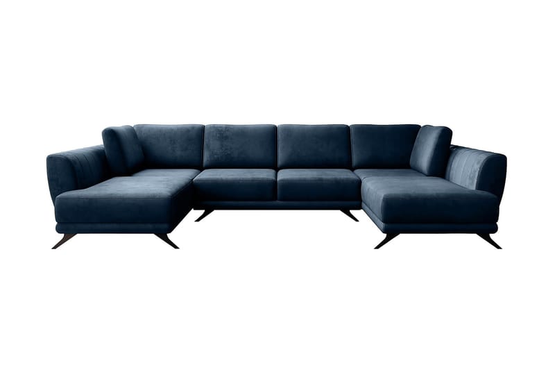 Sovesofa Dobbeltsjeselong Kazuma - Mørkeblå - Møbler - Sofaer - Sovesofaer - Langsgående sovesofa