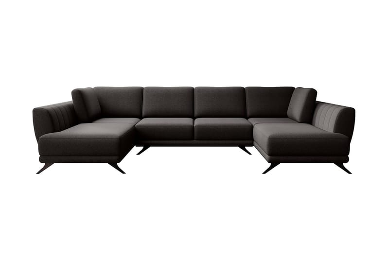 Sovesofa Dobbeltsjeselong Kazuma - Mørkebrun - Møbler - Sofaer - Sovesofaer - Langsgående sovesofa
