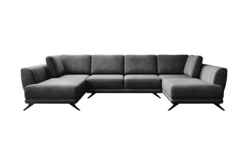 Sovesofa Dobbeltsjeselong Kazuma - Mørkegrå - Møbler - Sofaer - Fløyelssofaer