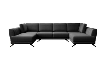 Sovesofa Dobbeltsjeselong Kazuma - Mørkegrå - Møbler - Sofaer - Sovesofaer - Langsgående sovesofa