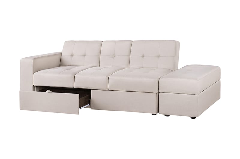 Sovesofa Loudell - Beige - Møbler - Sofaer - Sovesofaer - Langsgående sovesofa