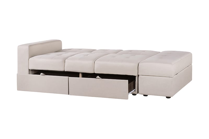 Sovesofa Loudell - Beige - Møbler - Sofaer - Sovesofaer - Langsgående sovesofa