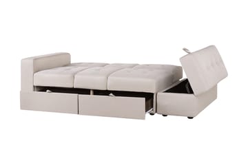 Sovesofa Loudell - Beige - Møbler - Sofaer - Sovesofaer - Langsgående sovesofa