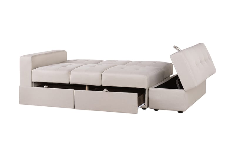 Sovesofa Loudell - Beige - Møbler - Sofaer - Sovesofaer - Langsgående sovesofa