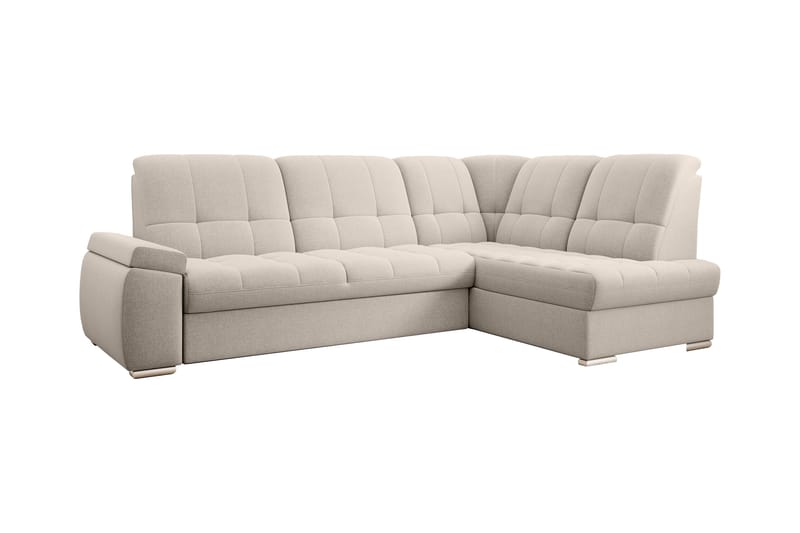 Sovesofa m. Sjeselong Amelya 3-seter - Beige - Møbler - Sofaer - Sovesofaer - Langsgående sovesofa