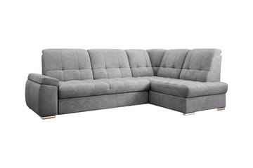 Sovesofa m. Sjeselong Amelya 3-seter - Grå - Møbler - Sofaer - Sovesofaer - Langsgående sovesofa
