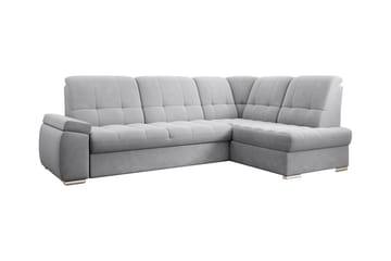 Sovesofa m. Sjeselong Amelya 3-seter - Grå - Møbler - Sofaer - Sovesofaer - Langsgående sovesofa