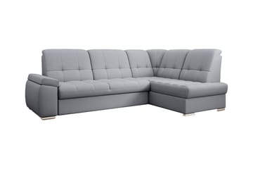 Sovesofa m. Sjeselong Amelya 3-seter - Grå - Møbler - Sofaer - Sovesofaer - Langsgående sovesofa